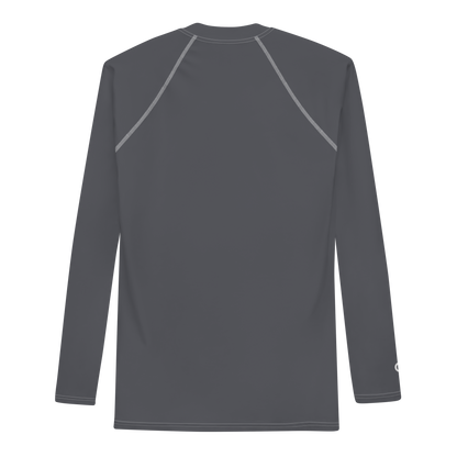 Michigan Upper Peninsula Rash Guard (w/ UP Outline) | Men's - Iron Ore Grey