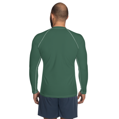 Michigan Upper Peninsula Rash Guard (w/ UP Outline) | Men's - Ginger Ale Green