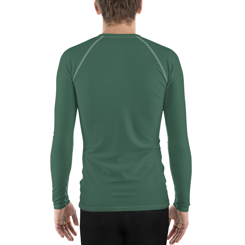 Michigan Upper Peninsula Rash Guard (w/ UP Outline) | Men's - Ginger Ale Green