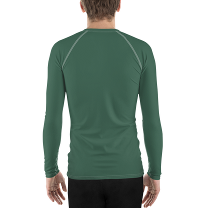 Michigan Upper Peninsula Rash Guard (w/ UP Outline) | Men's - Ginger Ale Green