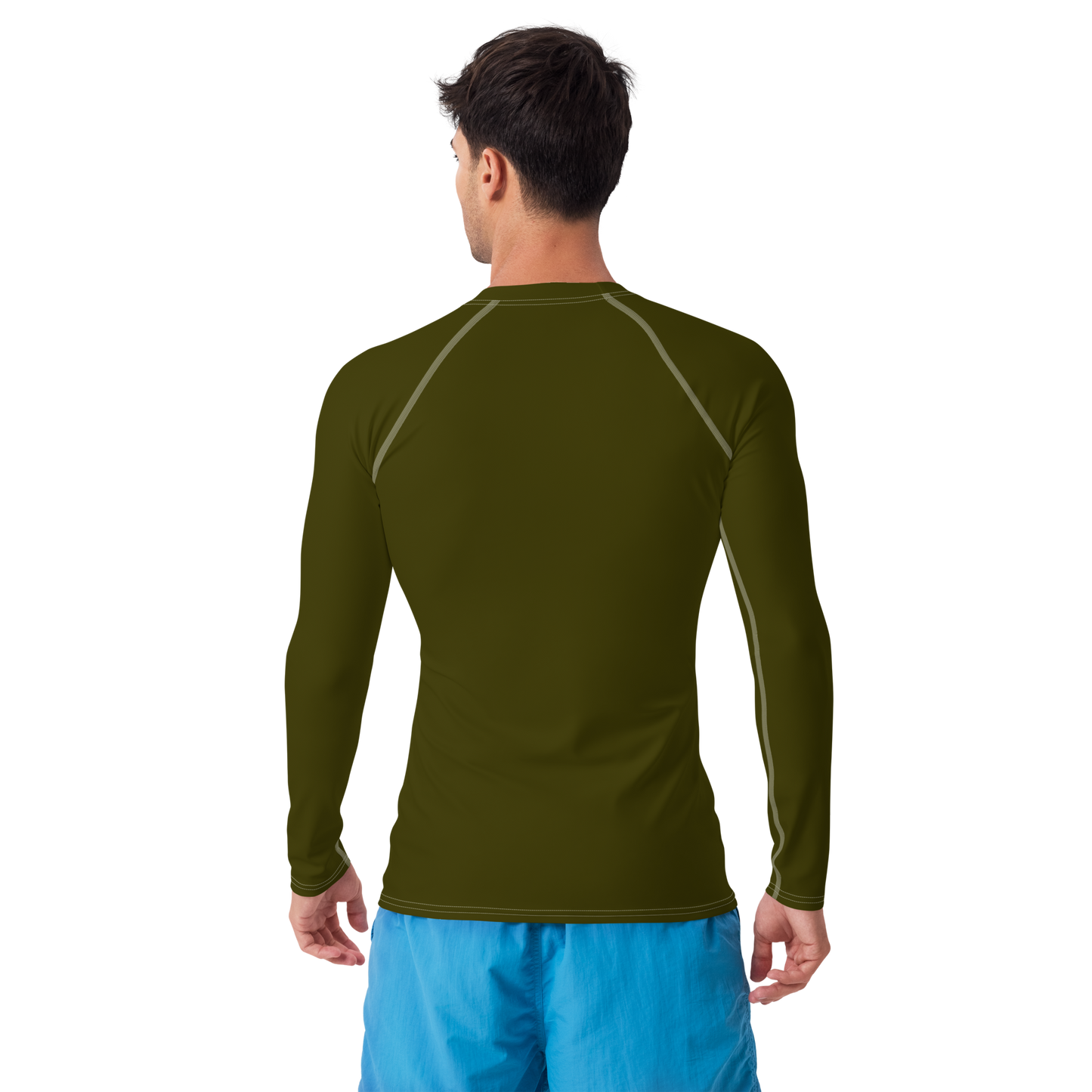 Michigan Upper Peninsula Rash Guard (w/ UP Outline) | Men's - Military Green