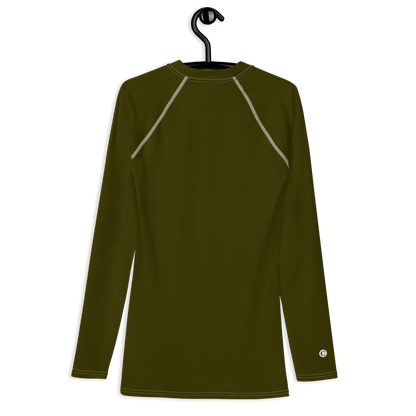 Michigan Upper Peninsula Rash Guard (w/ UP Outline) | Men's - Military Green