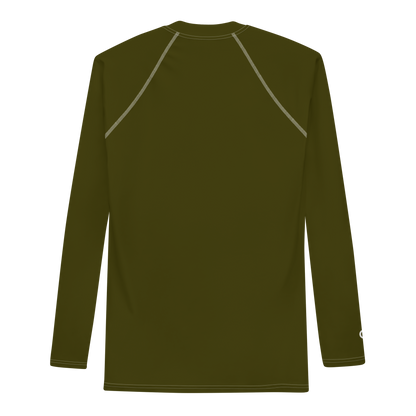 Michigan Upper Peninsula Rash Guard (w/ UP Outline) | Men's - Military Green