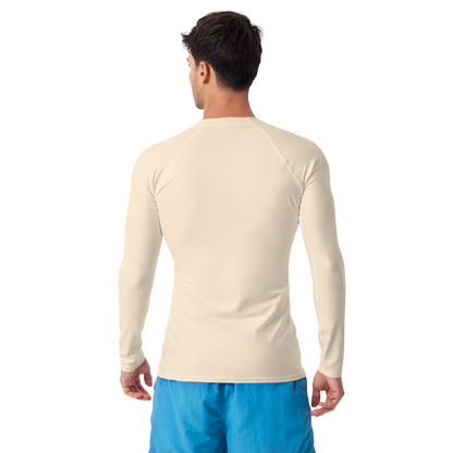 Michigan Upper Peninsula Rash Guard (w/ UP Outline) | Men's - Champagne White