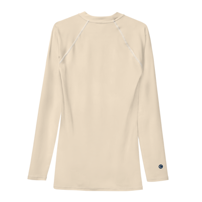 Michigan Upper Peninsula Rash Guard (w/ UP Outline) | Men's - Champagne White