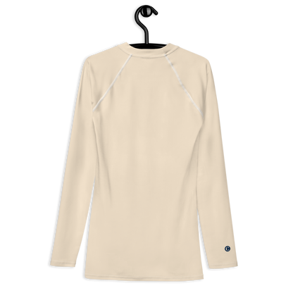 Michigan Upper Peninsula Rash Guard (w/ UP Outline) | Men's - Champagne White