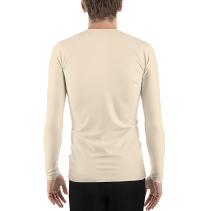 Michigan Upper Peninsula Rash Guard (w/ UP Outline) | Men's - Champagne White