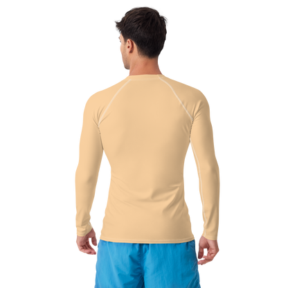 Michigan Upper Peninsula Rash Guard (w/ UP Outline) | Men's - Pale Apricot