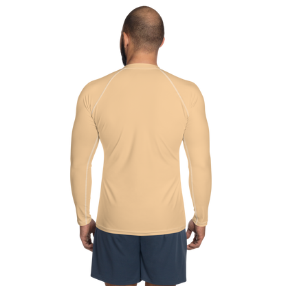 Michigan Upper Peninsula Rash Guard (w/ UP Outline) | Men's - Pale Apricot