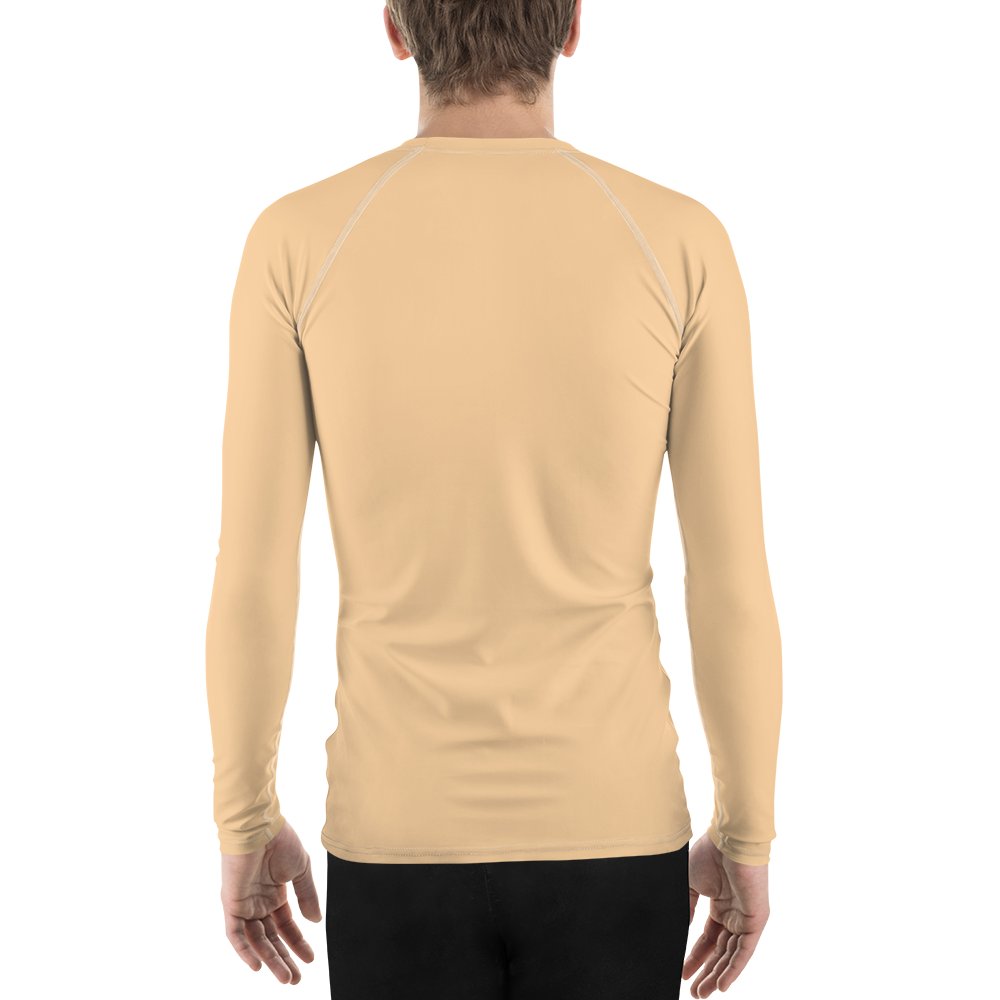 Michigan Upper Peninsula Rash Guard (w/ UP Outline) | Men's - Pale Apricot