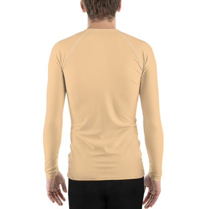 Michigan Upper Peninsula Rash Guard (w/ UP Outline) | Men's - Pale Apricot