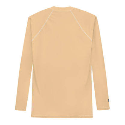 Michigan Upper Peninsula Rash Guard (w/ UP Outline) | Men's - Pale Apricot