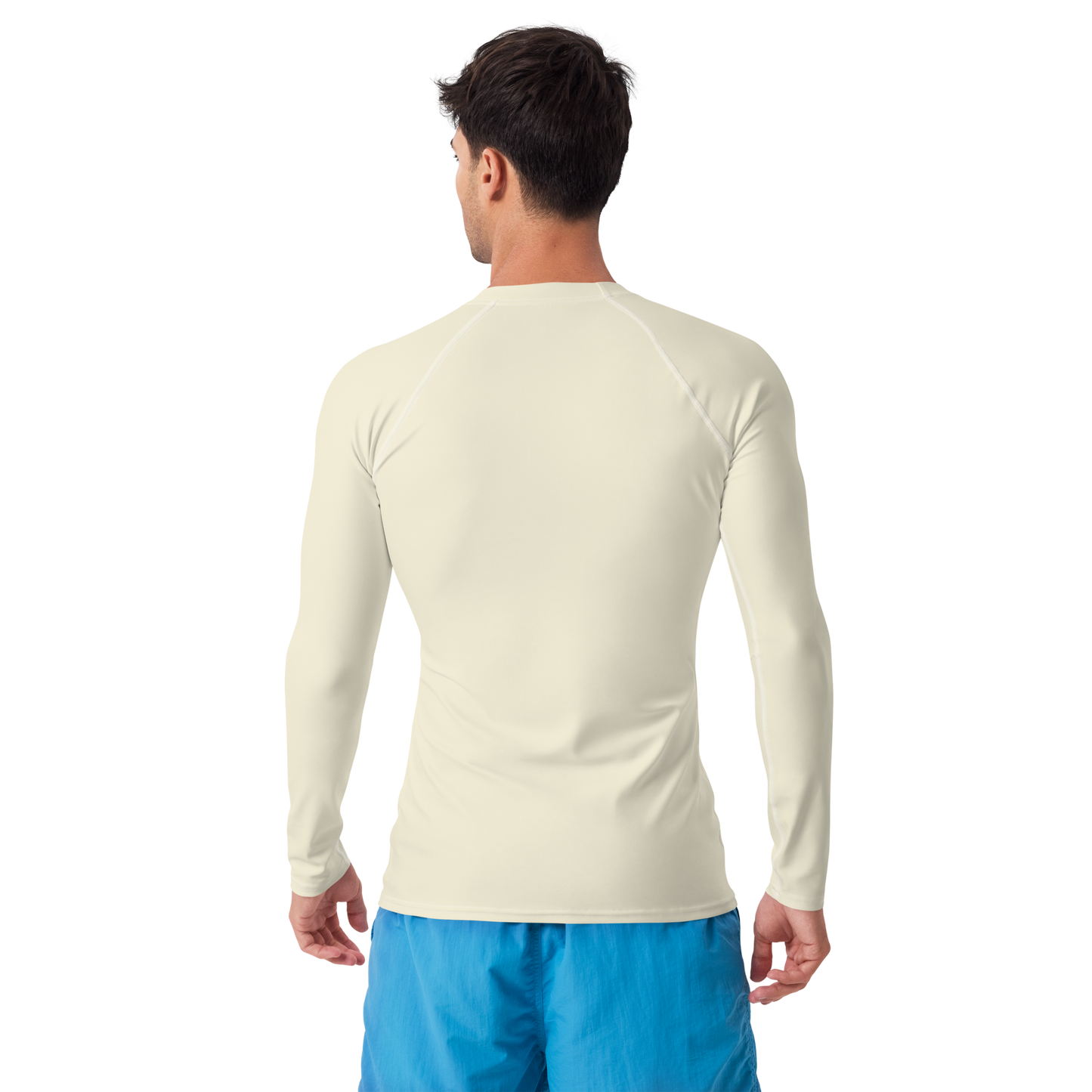 Michigan Upper Peninsula Rash Guard (w/ UP Outline) | Men's - Ivory