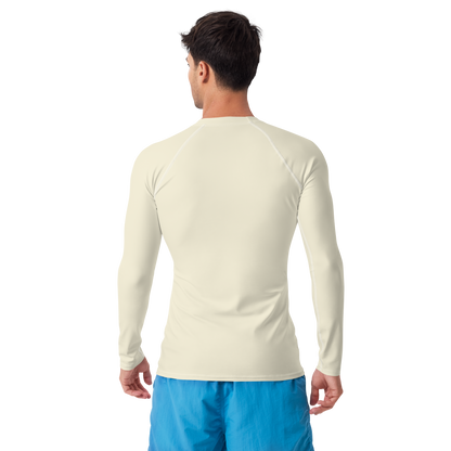 Michigan Upper Peninsula Rash Guard (w/ UP Outline) | Men's - Ivory