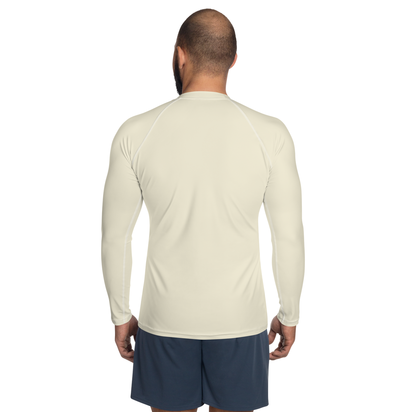 Michigan Upper Peninsula Rash Guard (w/ UP Outline) | Men's - Ivory