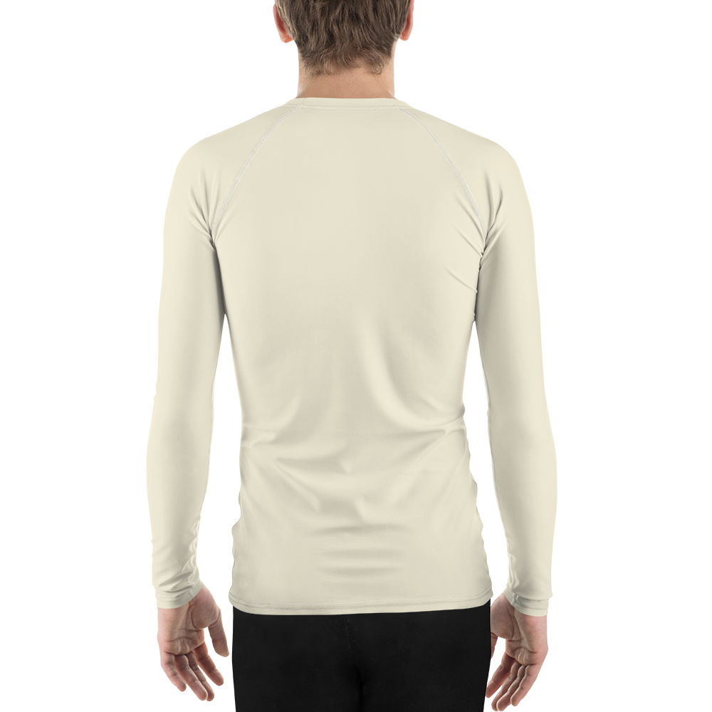 Michigan Upper Peninsula Rash Guard (w/ UP Outline) | Men's - Ivory