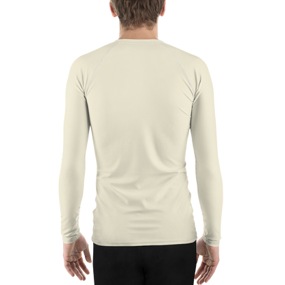 Michigan Upper Peninsula Rash Guard (w/ UP Outline) | Men's - Ivory