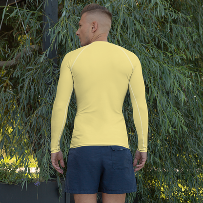 Michigan Upper Peninsula Rash Guard (w/ UP Outline) | Men's - Canary Yellow