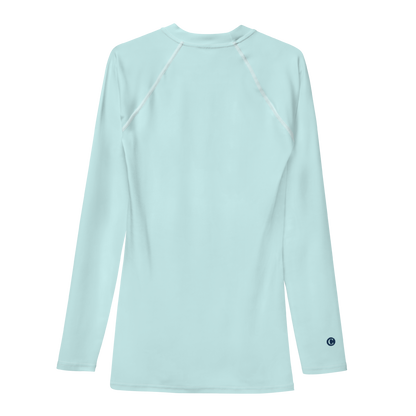 Michigan Upper Peninsula Rash Guard (w/ UP Outline) | Men's - Cyan