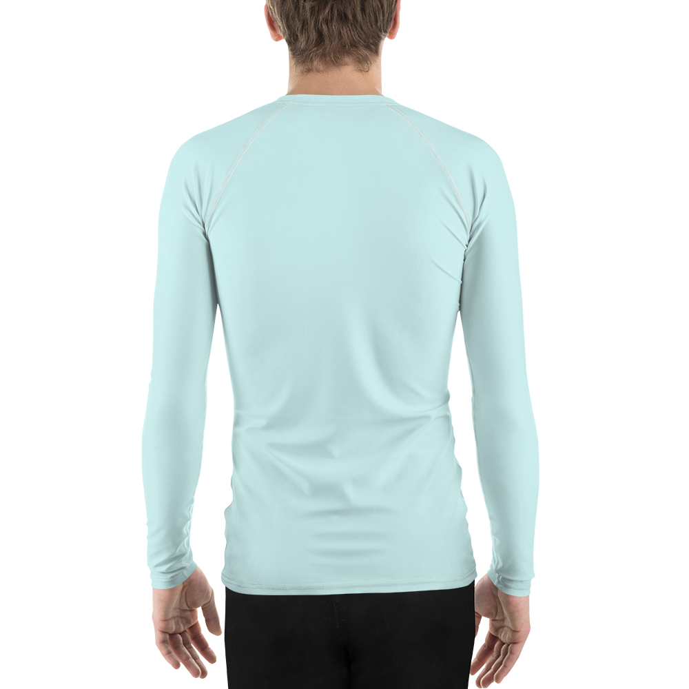 Michigan Upper Peninsula Rash Guard (w/ UP Outline) | Men's - Cyan