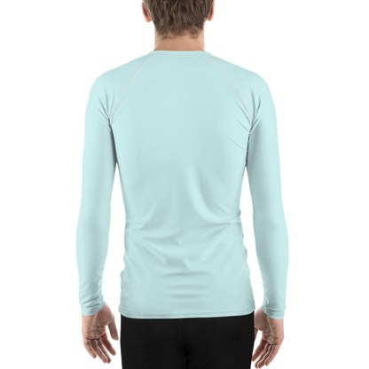 Michigan Upper Peninsula Rash Guard (w/ UP Outline) | Men's - Cyan