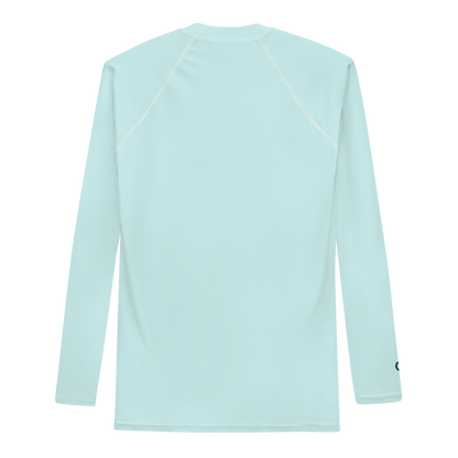 Michigan Upper Peninsula Rash Guard (w/ UP Outline) | Men's - Cyan