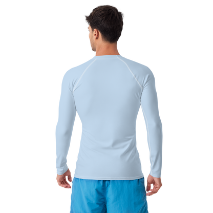 Michigan Upper Peninsula Rash Guard (w/ UP Outline) | Men's - Light Blue