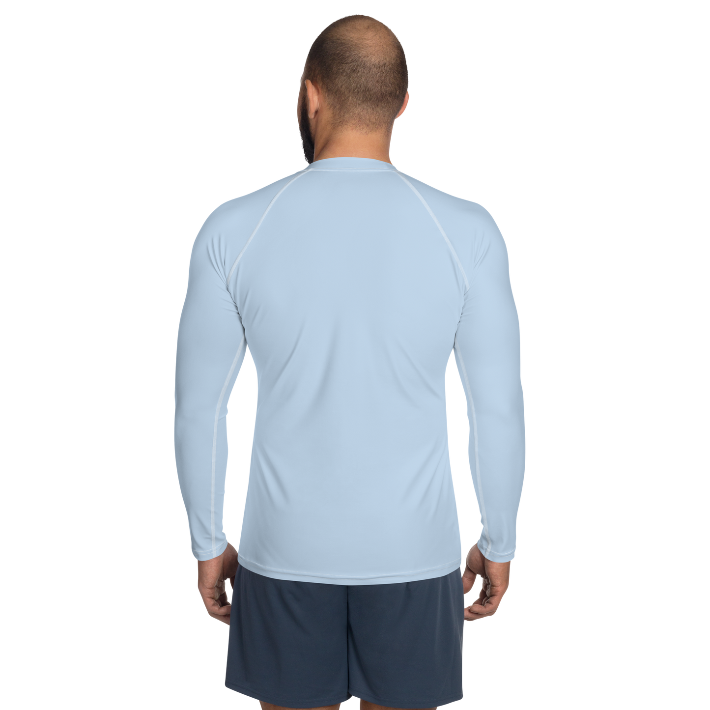 Michigan Upper Peninsula Rash Guard (w/ UP Outline) | Men's - Light Blue