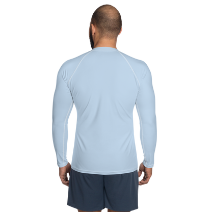 Michigan Upper Peninsula Rash Guard (w/ UP Outline) | Men's - Light Blue