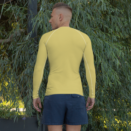 Michigan Upper Peninsula Rash Guard (w/ UP Outline) | Men's - Plum Yellow