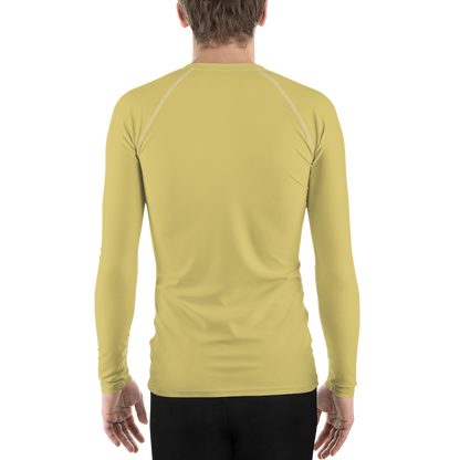 Michigan Upper Peninsula Rash Guard (w/ UP Outline) | Men's - Plum Yellow