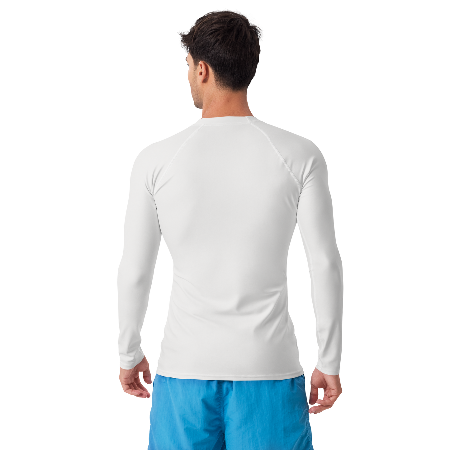 Michigan Upper Peninsula Rash Guard (w/ UP Outline) | Men's - Birch Bark White