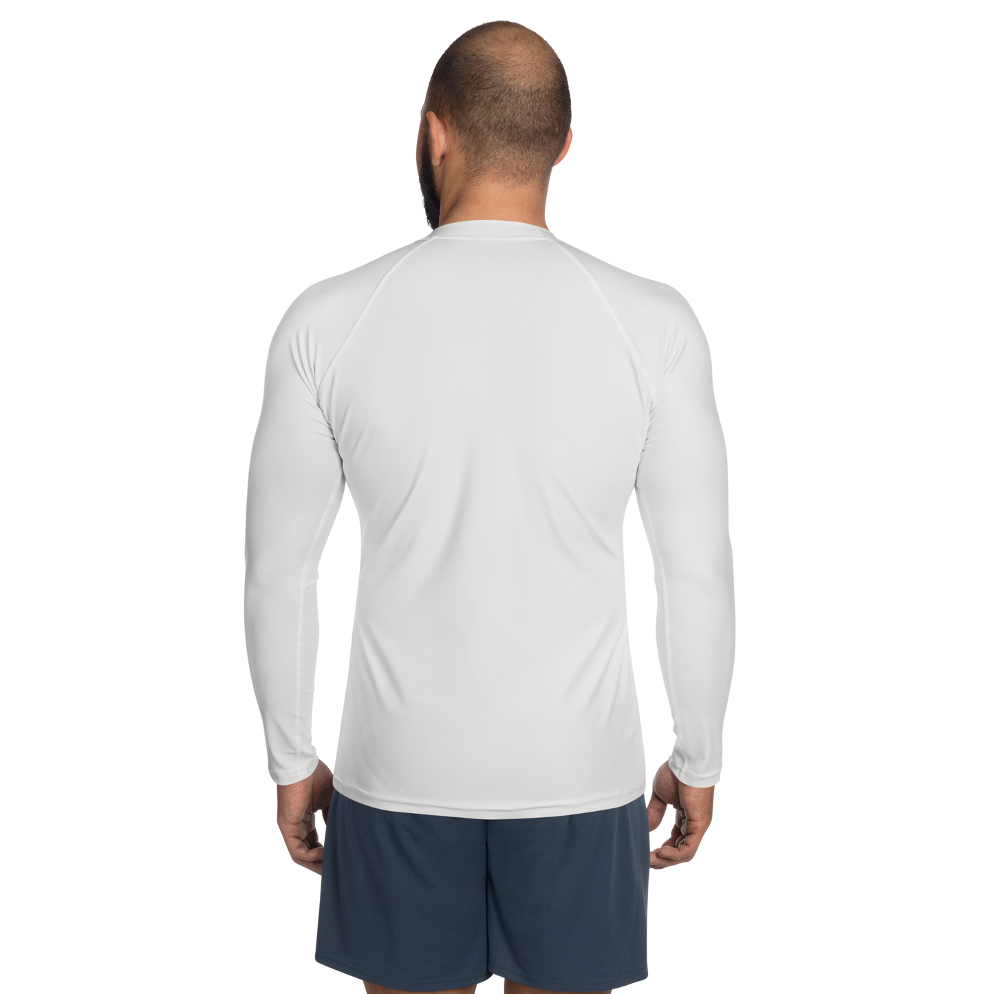 Michigan Upper Peninsula Rash Guard (w/ UP Outline) | Men's - Birch Bark White