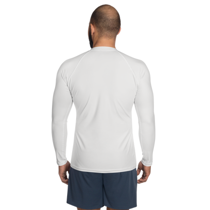 Michigan Upper Peninsula Rash Guard (w/ UP Outline) | Men's - Birch Bark White