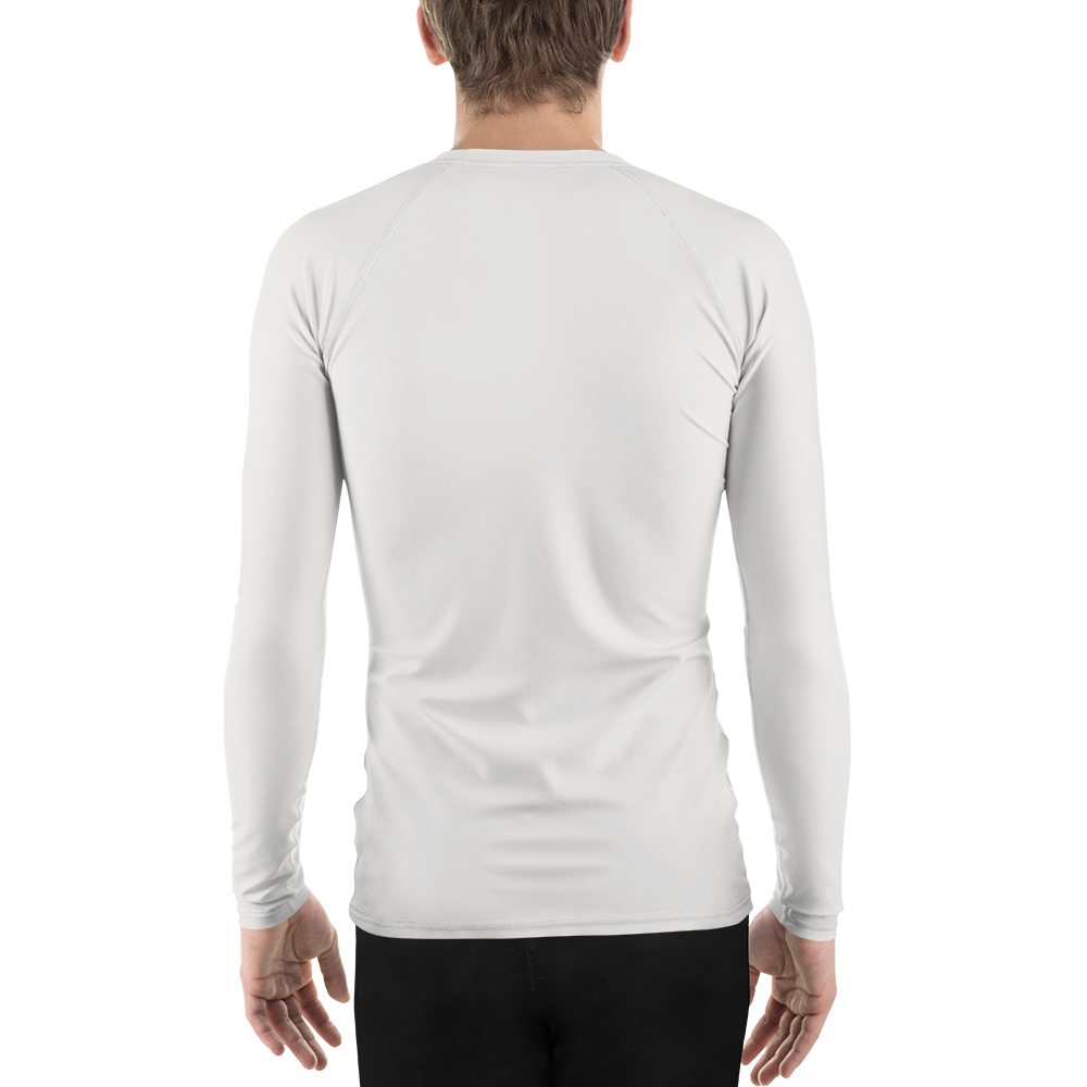 Michigan Upper Peninsula Rash Guard (w/ UP Outline) | Men's - Birch Bark White