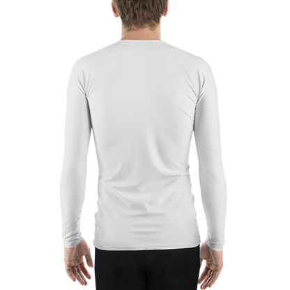 Michigan Upper Peninsula Rash Guard (w/ UP Outline) | Men's - Birch Bark White