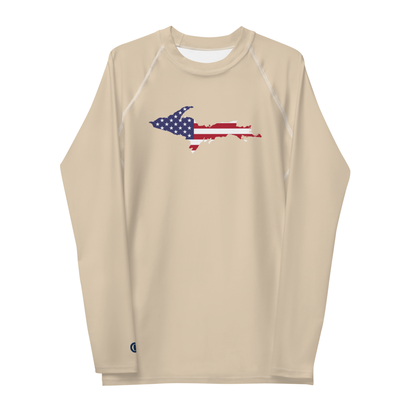 Michigan Upper Peninsula Rash Guard (w/ UP USA Flag) | Men's - Canvas Color