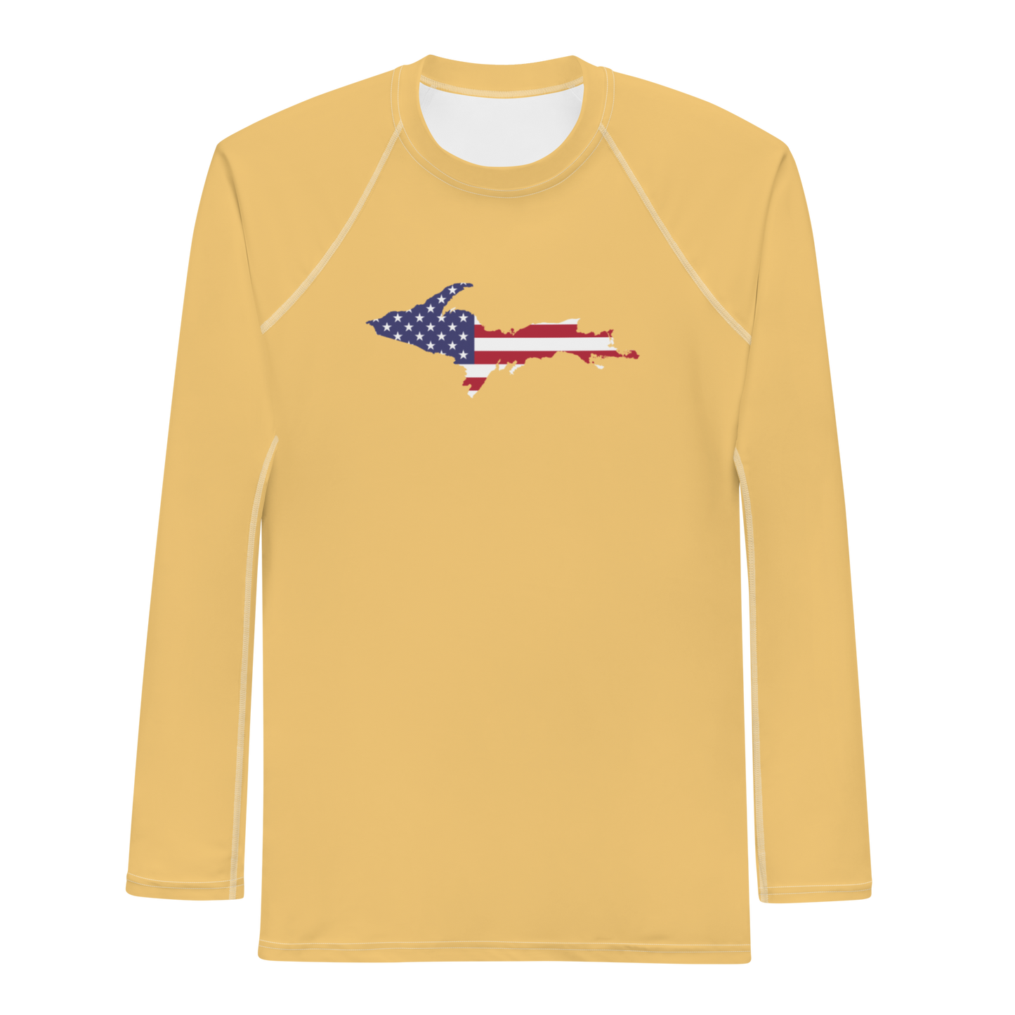 Michigan Upper Peninsula Rash Guard (w/ UP USA Flag) | Men's - Citrine