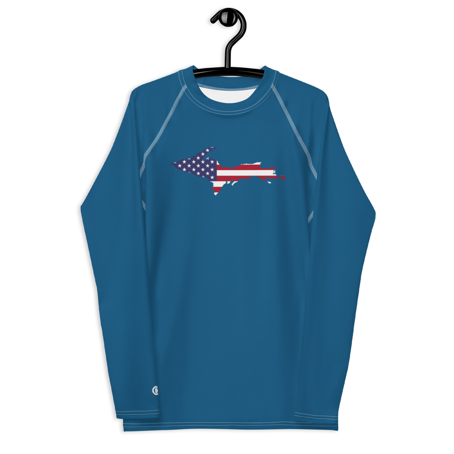 Michigan Upper Peninsula Rash Guard (w/ UP USA Flag) | Men's - Blueberry