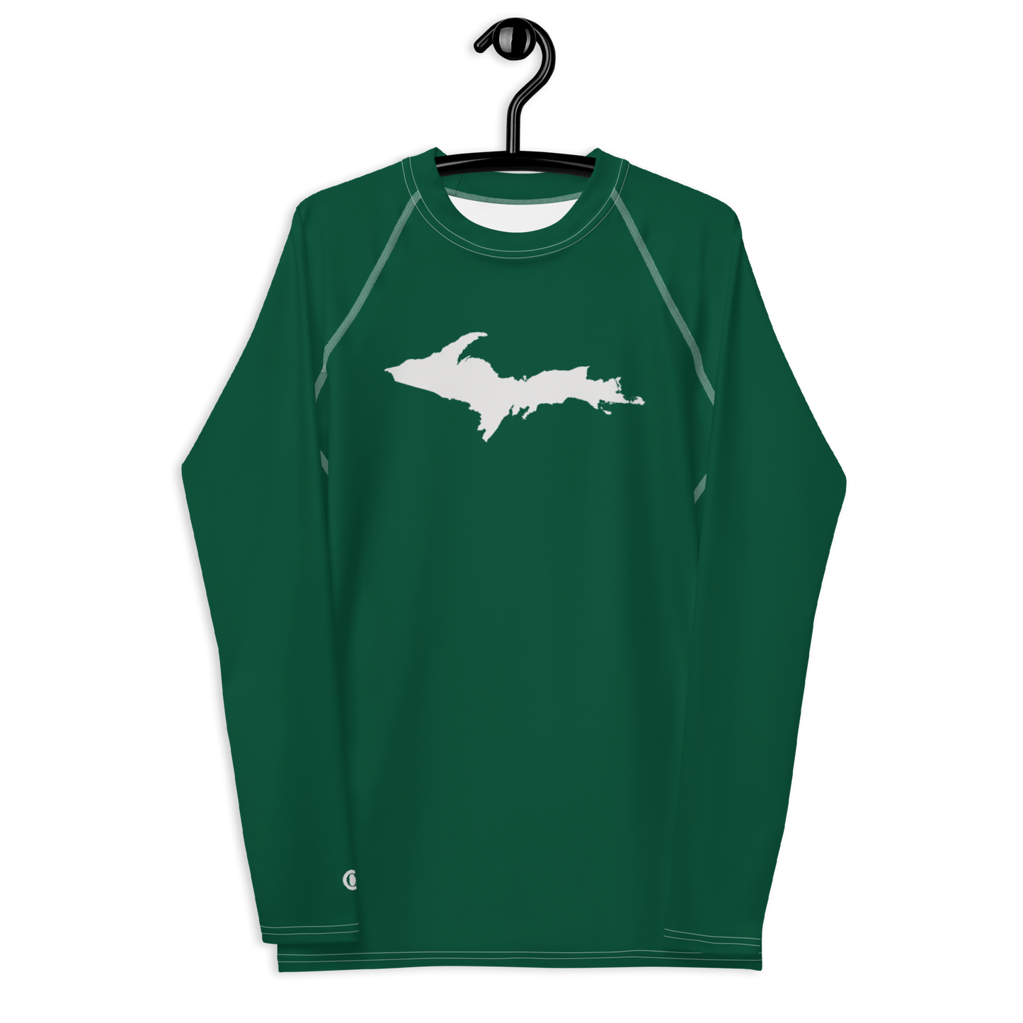 Michigan Upper Peninsula Rash Guard (w/ UP Outline) | Men's - Superior Green