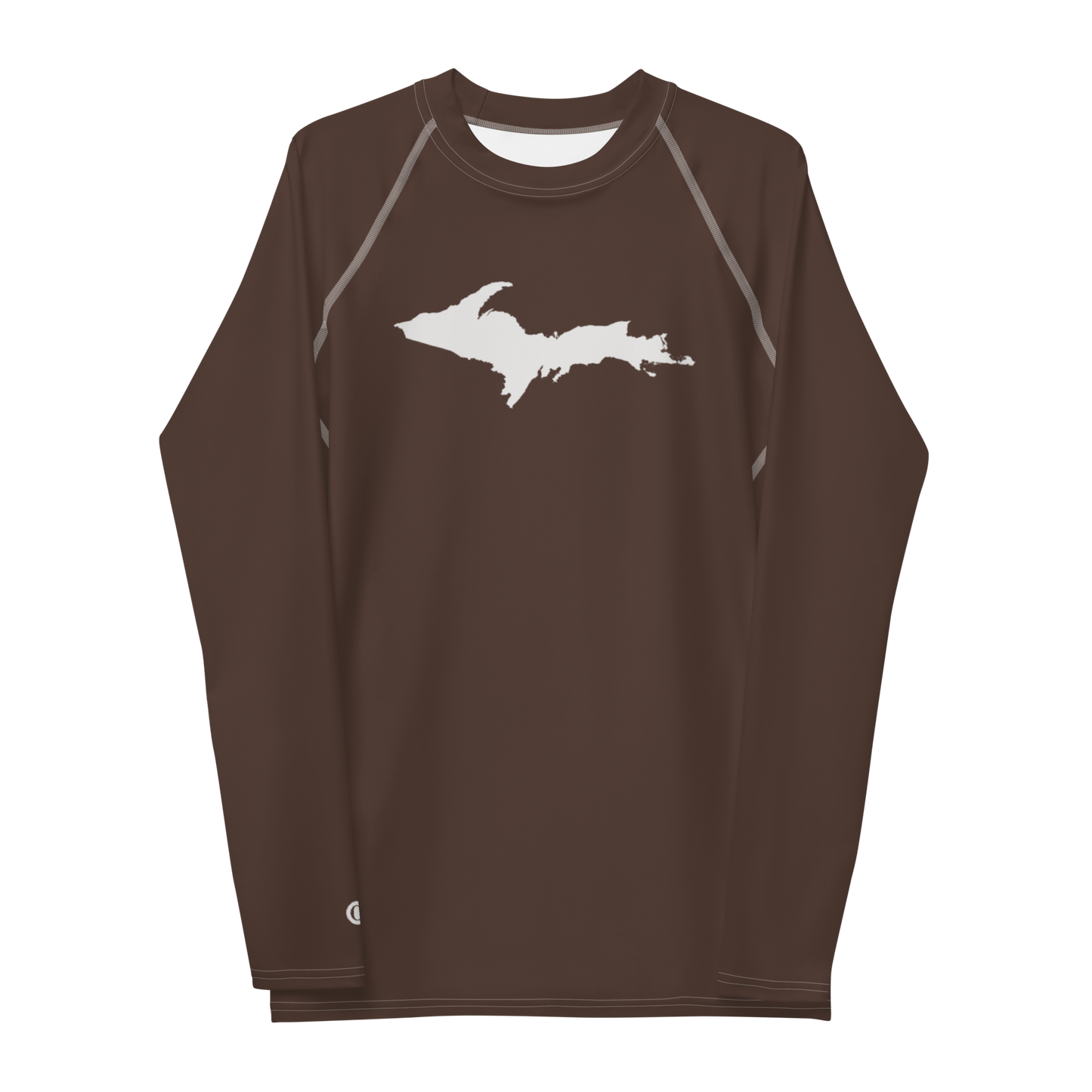 Michigan Upper Peninsula Rash Guard (w/ UP Outline) | Men's - Hickory Color