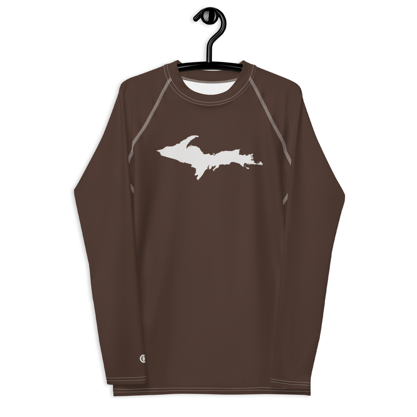 Michigan Upper Peninsula Rash Guard (w/ UP Outline) | Men's - Hickory Color