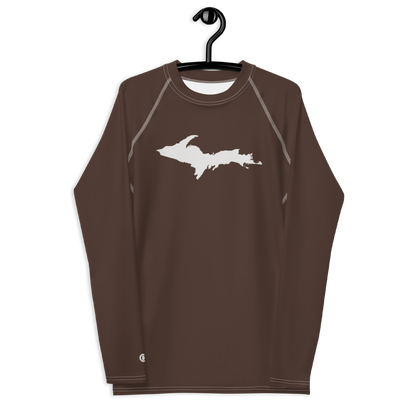 Michigan Upper Peninsula Rash Guard (w/ UP Outline) | Men's - Hickory Color