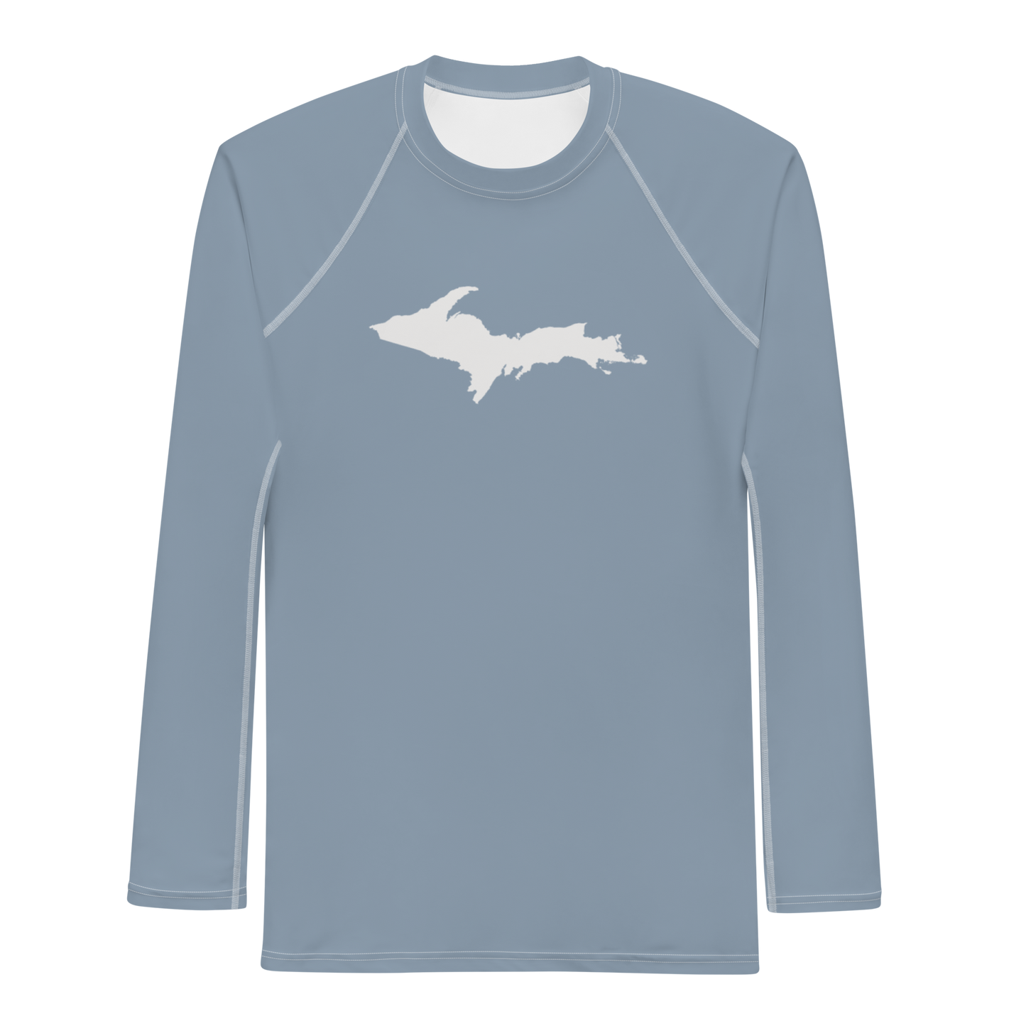 Michigan Upper Peninsula Rash Guard (w/ UP Outline) | Men's - B-24 Grey