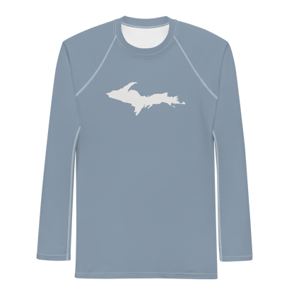 Michigan Upper Peninsula Rash Guard (w/ UP Outline) | Men's - B-24 Grey