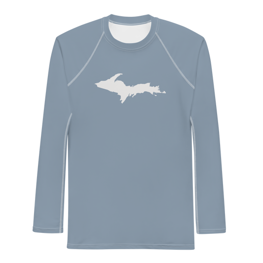 Michigan Upper Peninsula Rash Guard (w/ UP Outline) | Men's - B-24 Grey