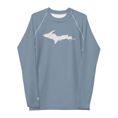 Michigan Upper Peninsula Rash Guard (w/ UP Outline) | Men's - B-24 Grey