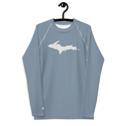 Michigan Upper Peninsula Rash Guard (w/ UP Outline) | Men's - B-24 Grey