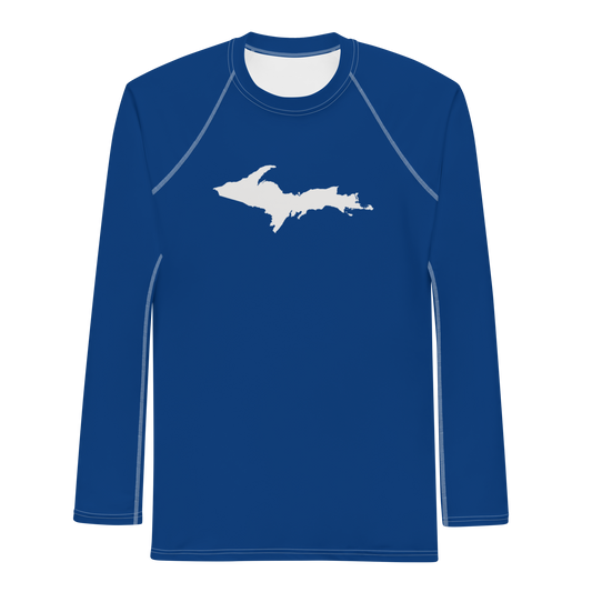 Michigan Upper Peninsula Rash Guard (w/ UP Outline) | Men's - Dearborn Blue