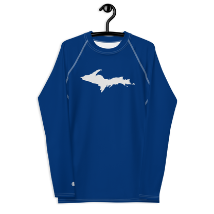 Michigan Upper Peninsula Rash Guard (w/ UP Outline) | Men's - Dearborn Blue